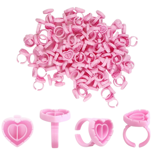 Heart Shaped Glue Rings (50 pcs)